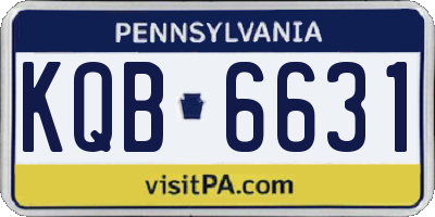 PA license plate KQB6631