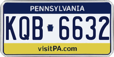 PA license plate KQB6632