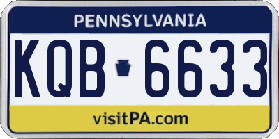 PA license plate KQB6633