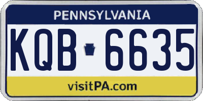 PA license plate KQB6635