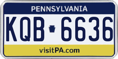 PA license plate KQB6636