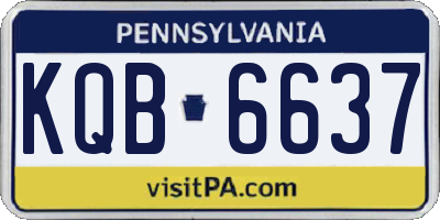 PA license plate KQB6637