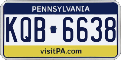 PA license plate KQB6638