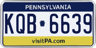 PA license plate KQB6639