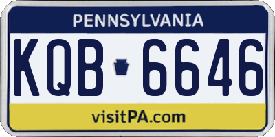 PA license plate KQB6646