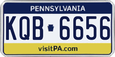 PA license plate KQB6656