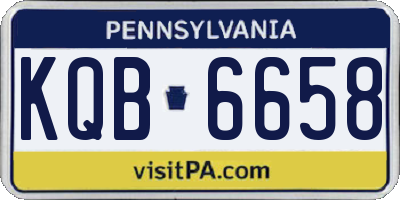PA license plate KQB6658