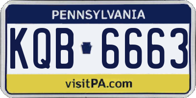 PA license plate KQB6663