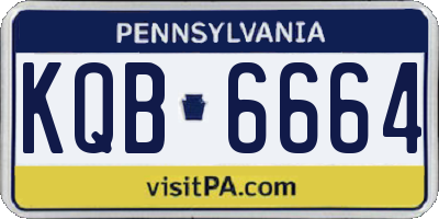 PA license plate KQB6664