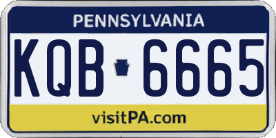 PA license plate KQB6665