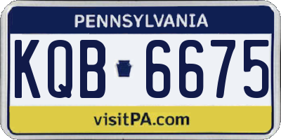 PA license plate KQB6675
