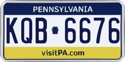 PA license plate KQB6676