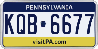 PA license plate KQB6677