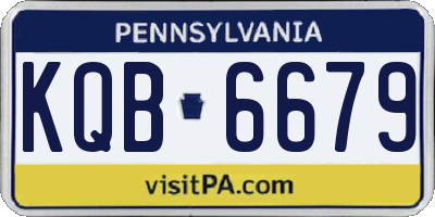 PA license plate KQB6679