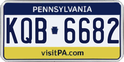 PA license plate KQB6682