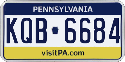 PA license plate KQB6684