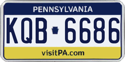 PA license plate KQB6686