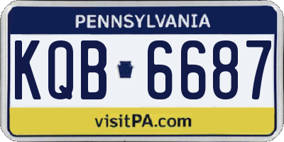 PA license plate KQB6687