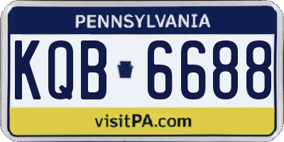 PA license plate KQB6688