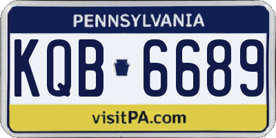 PA license plate KQB6689