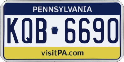 PA license plate KQB6690
