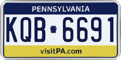 PA license plate KQB6691