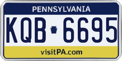 PA license plate KQB6695