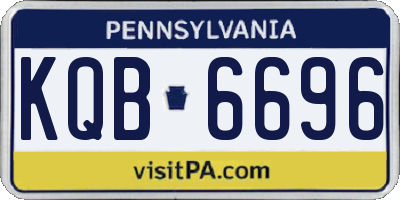 PA license plate KQB6696