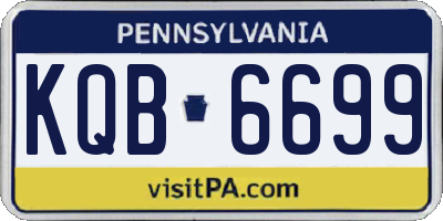 PA license plate KQB6699