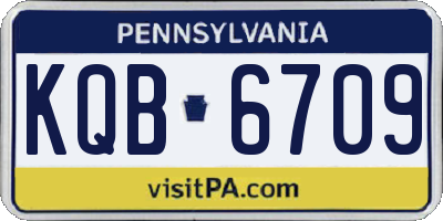 PA license plate KQB6709