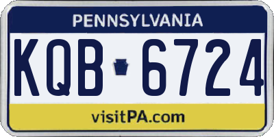 PA license plate KQB6724