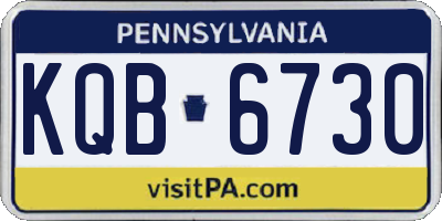 PA license plate KQB6730