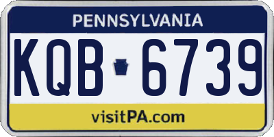 PA license plate KQB6739