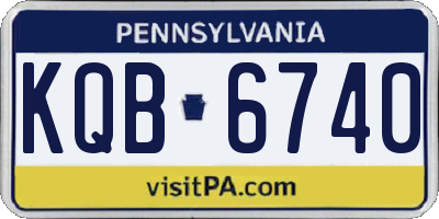 PA license plate KQB6740