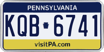 PA license plate KQB6741