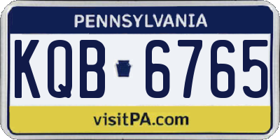 PA license plate KQB6765