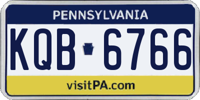 PA license plate KQB6766