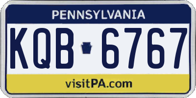 PA license plate KQB6767