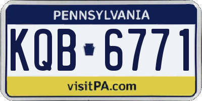 PA license plate KQB6771