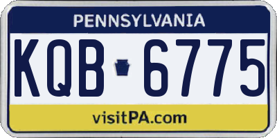 PA license plate KQB6775