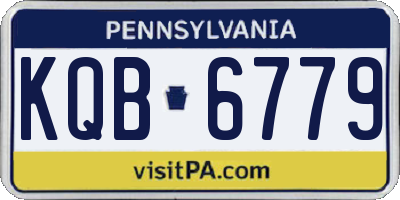 PA license plate KQB6779