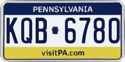 PA license plate KQB6780