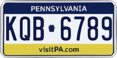 PA license plate KQB6789
