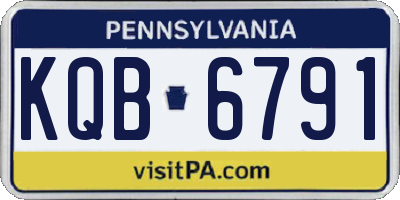 PA license plate KQB6791