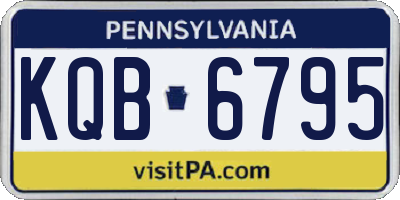 PA license plate KQB6795