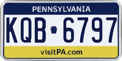 PA license plate KQB6797