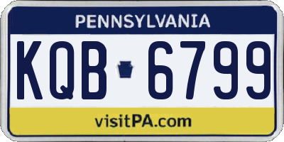 PA license plate KQB6799
