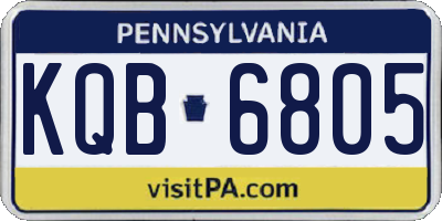 PA license plate KQB6805
