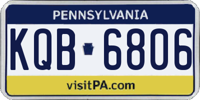 PA license plate KQB6806