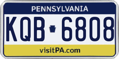 PA license plate KQB6808
